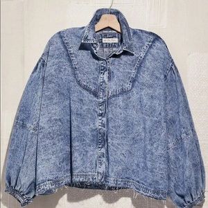 Free People Denim Swing Shirt - S
